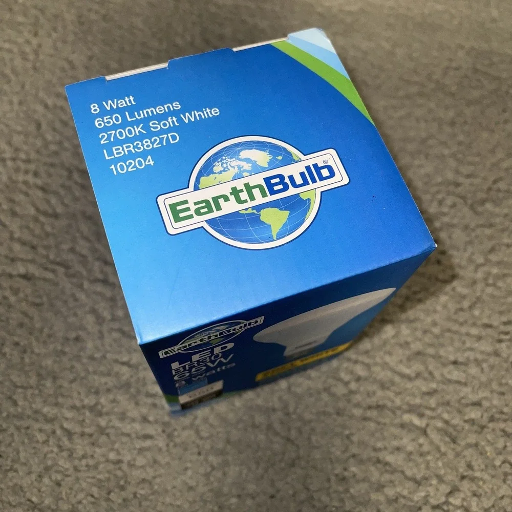 NIB (7) EarthBulb 65W Soft White BR30 8 Watts Dimmable LED Lightbulb‎ 25k Hrs